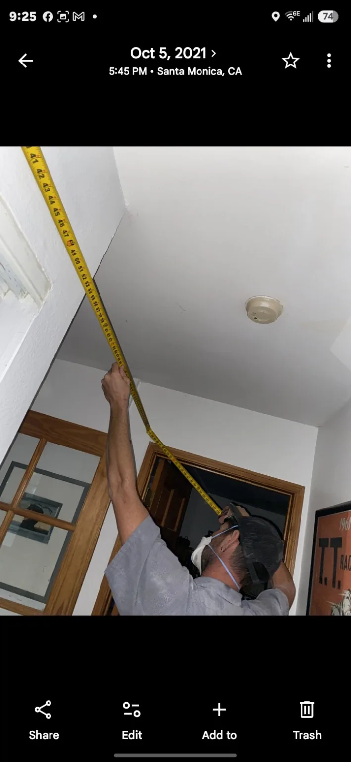 Measuring ceiling during project work